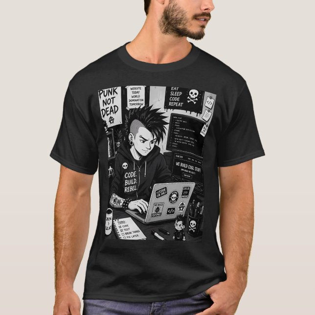 T-shirt Développeur Punk (Devant)