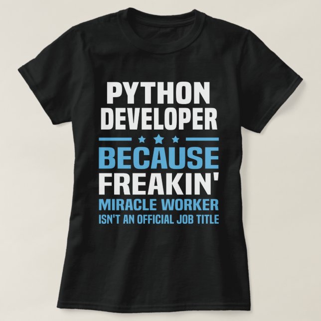 T-shirt Développeur Python (Design devant)