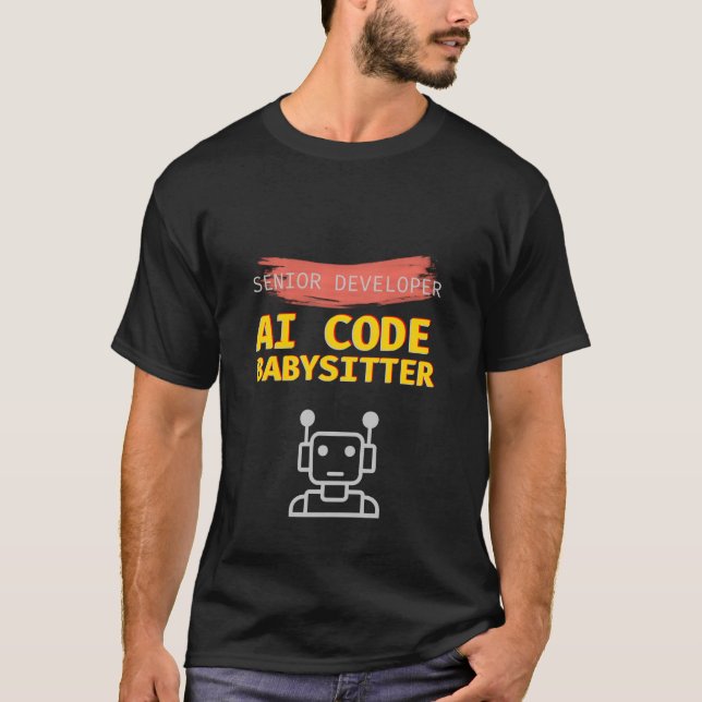 T-shirt Développeur Senior Amusant Programmeur de Code IA  (Devant)