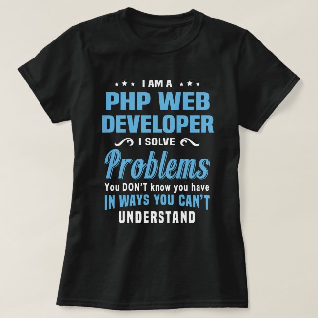 T-shirt Développeur Web PHP (Design devant)