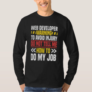 T-shirt Développeur Web Programmeur de site Web Codeur Inf