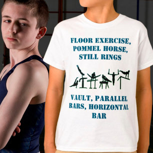 T-Shirt d'événements de gymnastique garçons avec s
