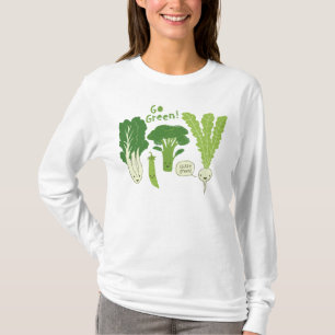 T-shirt Devenez écolo ! Légume mignon vert feuillu des