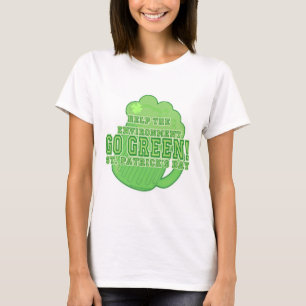 T-shirt Devenez écolo Saint Patrick Day Slogan