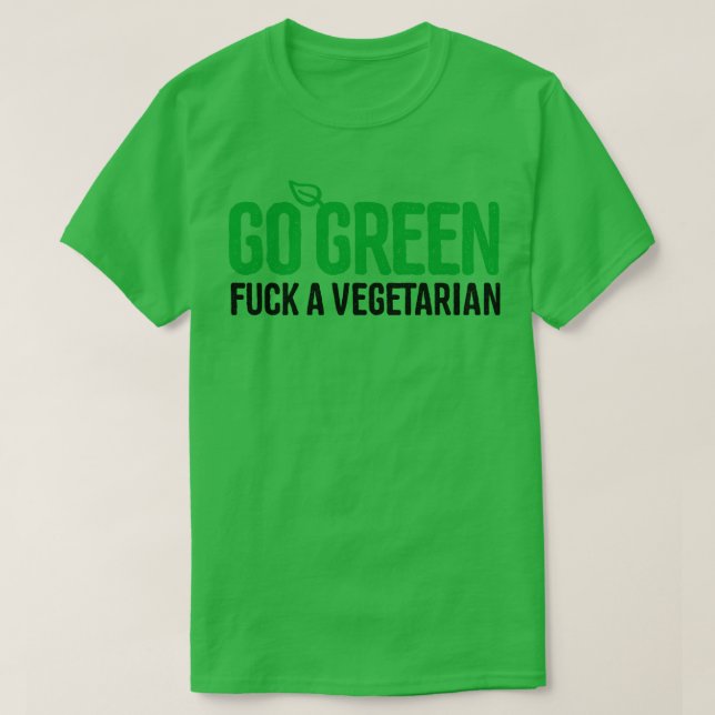 T-shirt Devenez écolo un végétarien drôle végétalien amate (Design devant)