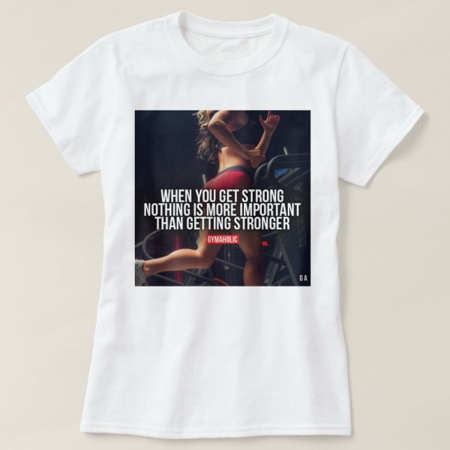 T-shirt Devenez plus fort - Motivation de l'entraînement d (Design devant)