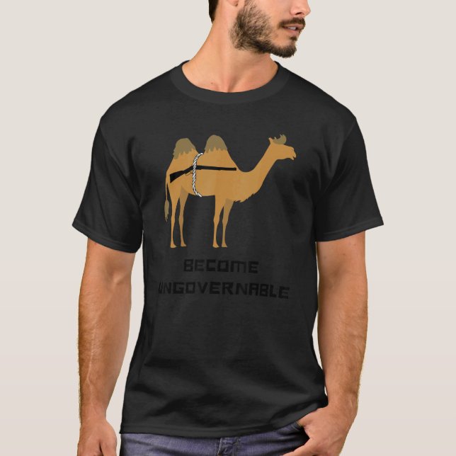 T-shirt Devenez un mème de chameau tactique ingouvernable (Devant)