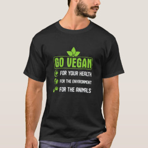 T-shirt Devenez Végétalien Pour Votre Santé Pour L'Environ