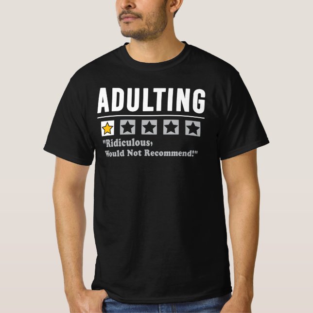 T-shirt Devenir Adulte Ridicule Je Ne Recommande Pas (Devant)
