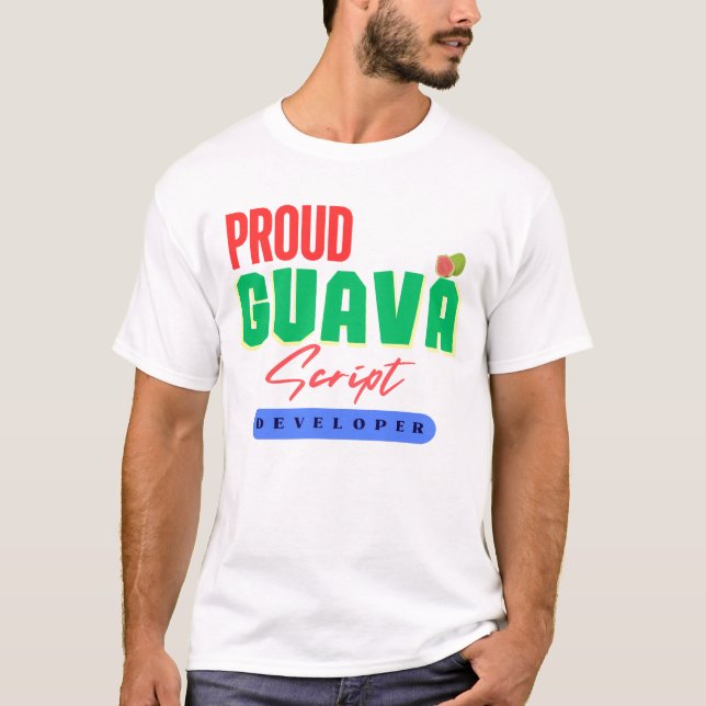 T-shirt Devenir développeur de langage GuavaScript sur un  (Devant)