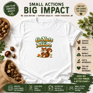 T-shirt Devenir Fou pour la Nature Écureuil Mignon