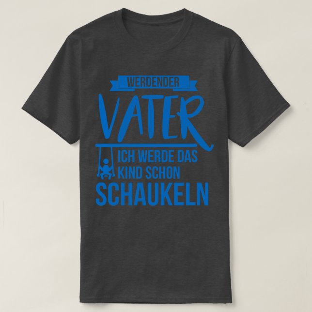 T-shirt Devenir père berce l'enfant (Design devant)