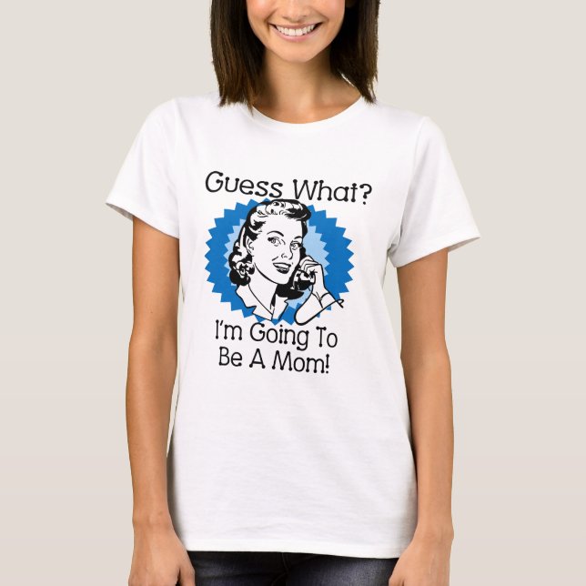 T-shirt Devenir une maman bleue (Devant)