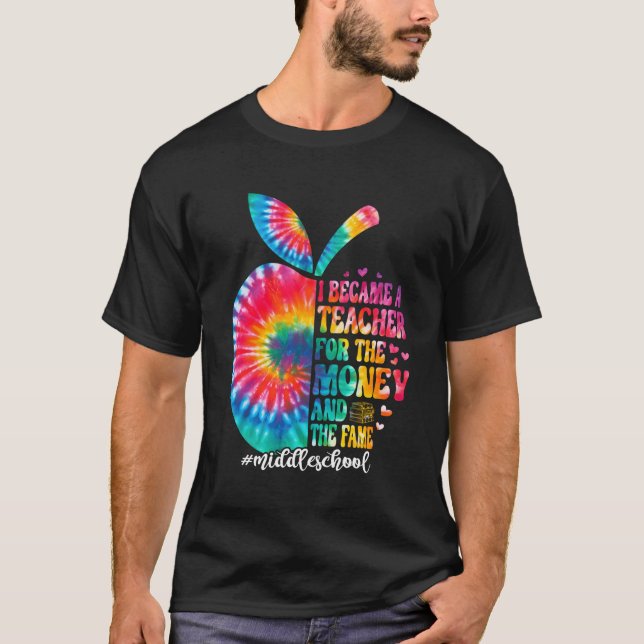 T-shirt Devenu Enseignant Enseignant Secondaire Retour À (Devant)