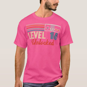 T-shirt Déverrouillé Niveau 18 Anniversaire de jeu vidéo p