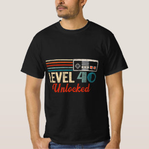 T-shirt Déverrouillé Niveau 40 Anniversaire de jeu vidéo g