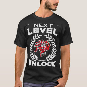T-shirt Déverrouiller le niveau suivant Joystick Jeux vidé