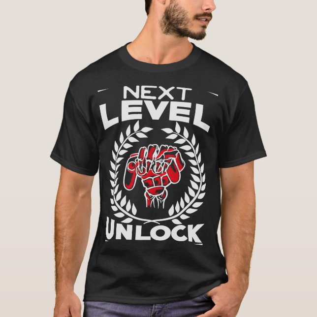 T-shirt Déverrouiller le niveau suivant Joystick Jeux vidé (Devant)