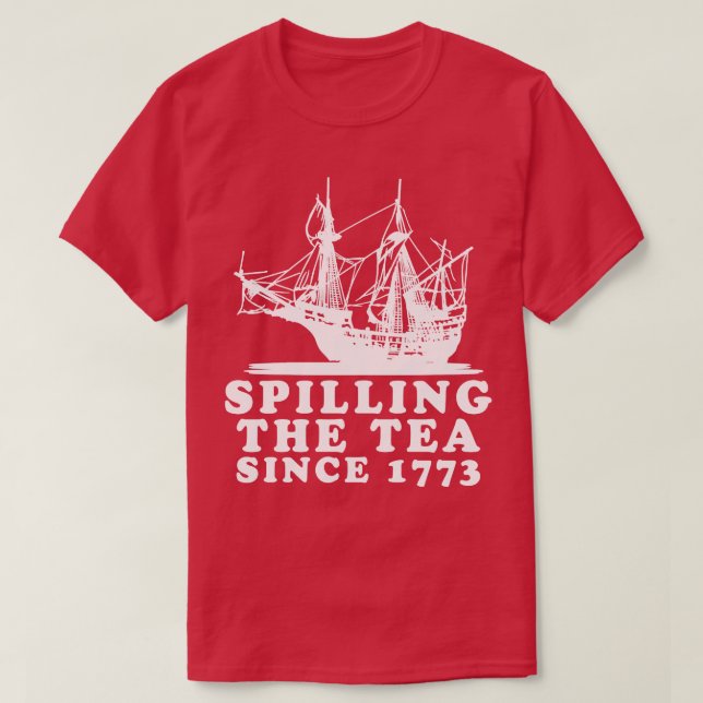 T-shirt Déverser Le Thé Depuis 1773 2 (Design devant)