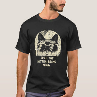 T-shirt Déverser Les Haricots Kittea Meow Drôle Amoureux d