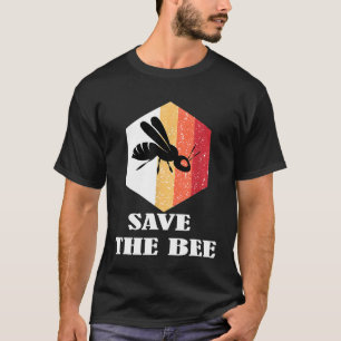 T-shirt Dévêtu Sauvez Les Abeilles Style Rétro Pour L'Abei