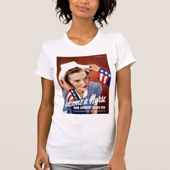 T-shirt Deviennent une infirmière (Devant)