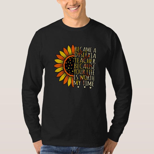 T-shirt Devient Un Enseignant En Dyslexie Sensibilisation  (Devant)