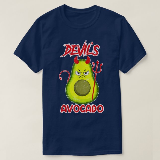 T-shirt Devil Avocado Devil Satan (Design devant)