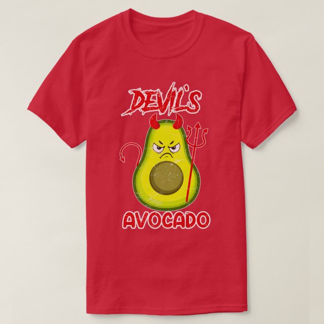 T-shirt Devil Avocado Devil Satan (Design devant)