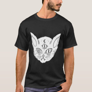 T-shirt Devil Chat Witchcraft Wicca Occult Witch Ésotériqu