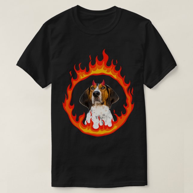 T-shirt Devil Chien Treeing Walker Coonhound (Design devant)