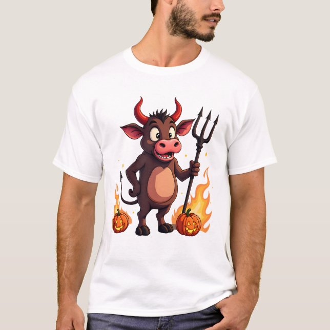 T-shirt Devil Cow Mischief (Devant)