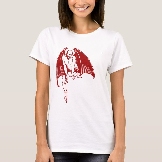 T-shirt Devil Evil Demon Monster Wings Gothic (Devant)