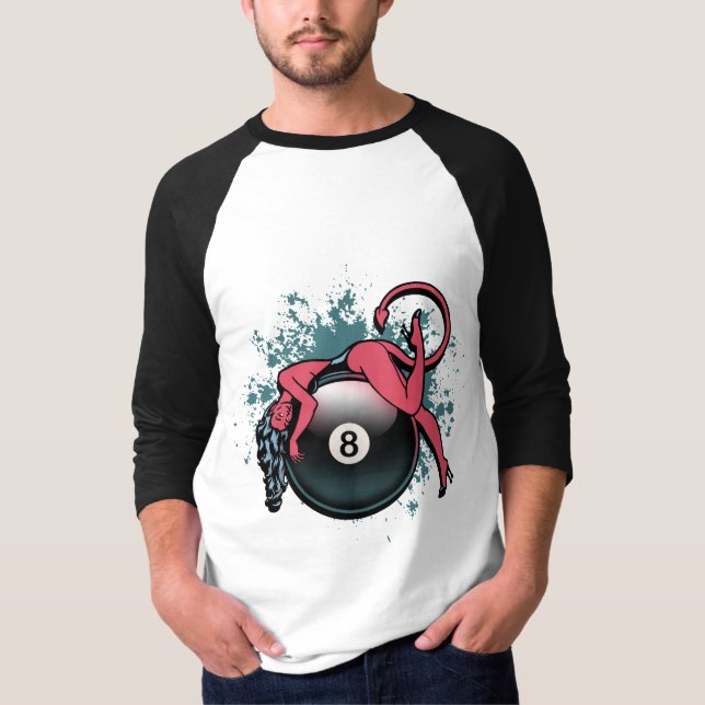 T-shirt Devil Girl 8-Ball (Devant)
