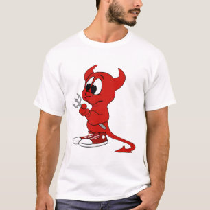 T-shirt Devil Red Demon Cartoon Satan Evil Hell Heure