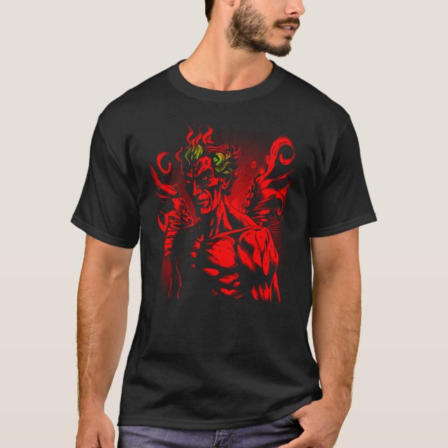T-shirt Devil Red Demon Mammon (Devant)