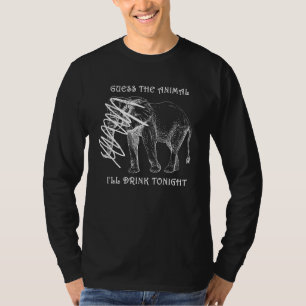 T-shirt Devine L'Animal Malade Boire Ce Soir Hidden Elepha