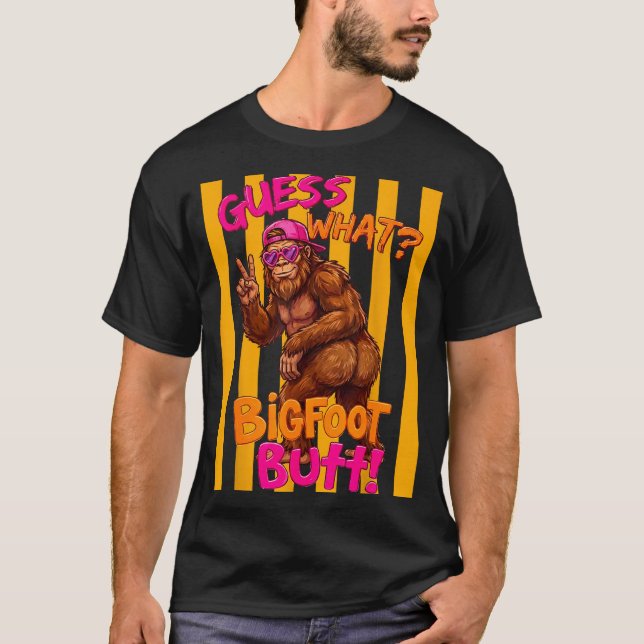 T-shirt Devine quoi bigfoot fessier drôle sasquatch squatc (Devant)