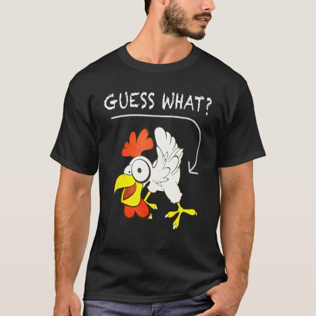 T-shirt Devine quoi Cul de Poulet  Blague Classique (Devant)