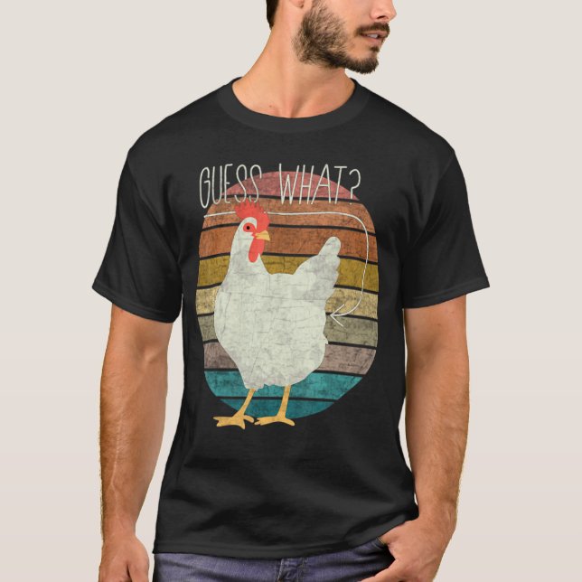 T-shirt Devine quoi Cul de poulet  Poulet  4 (Devant)