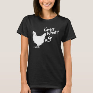 T-shirt Devine quoi sur le poulet Coop de jardin Ferme Œu
