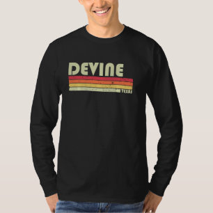 T-shirt DEVINE TX TEXAS Funny City Accueil Racines Cadeau