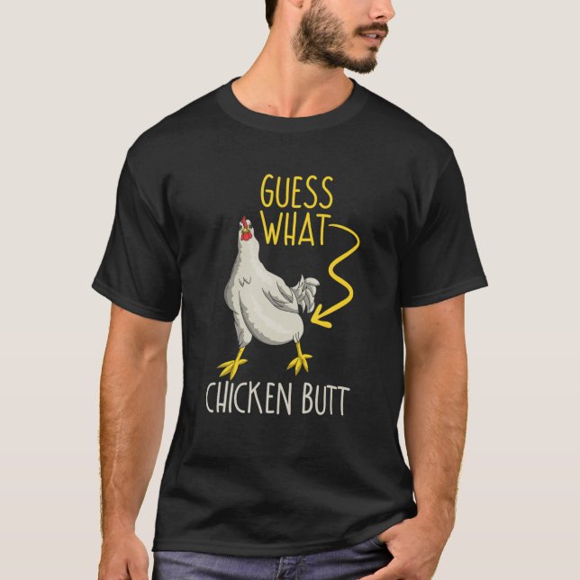 T-shirt Devinez Ce Beurre De Poulet Amusant Animal De Ferm (Devant)