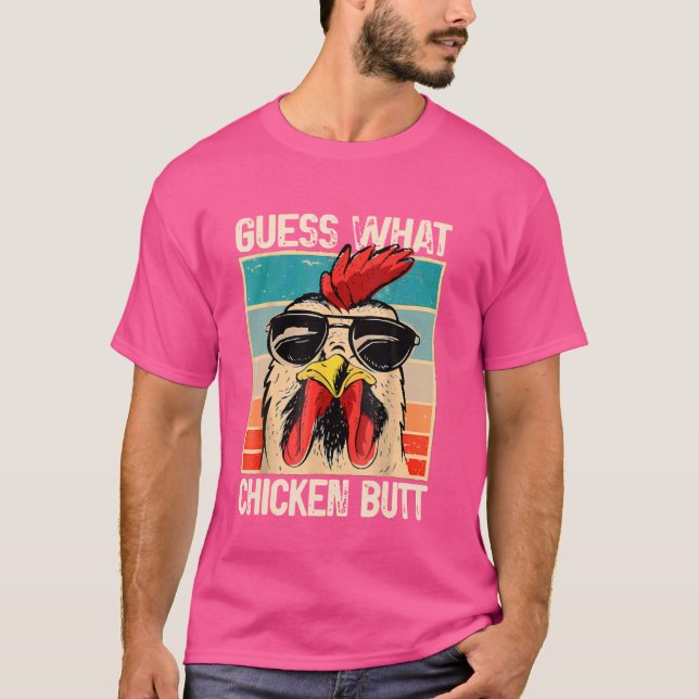 T-shirt Devinez ce Beurre de poulet - Mème de poulet drôle (Devant)