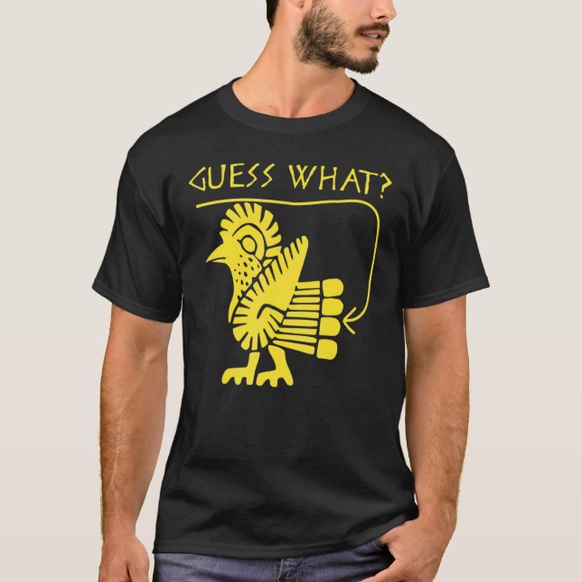 T-shirt Devinez Ce Bouton De Poulet Classique (Devant)