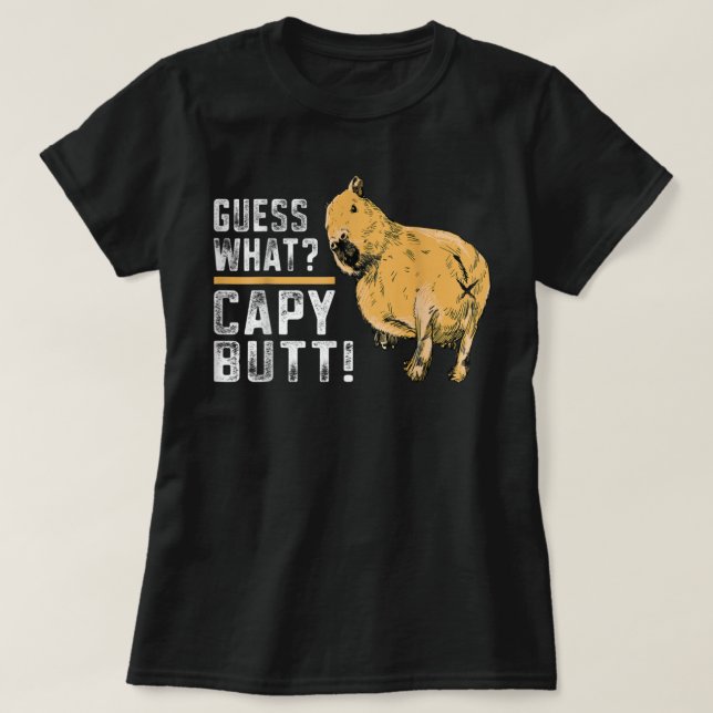 T-shirt Devinez ce Capy Butt Capybara Funny Capibara (Design devant)
