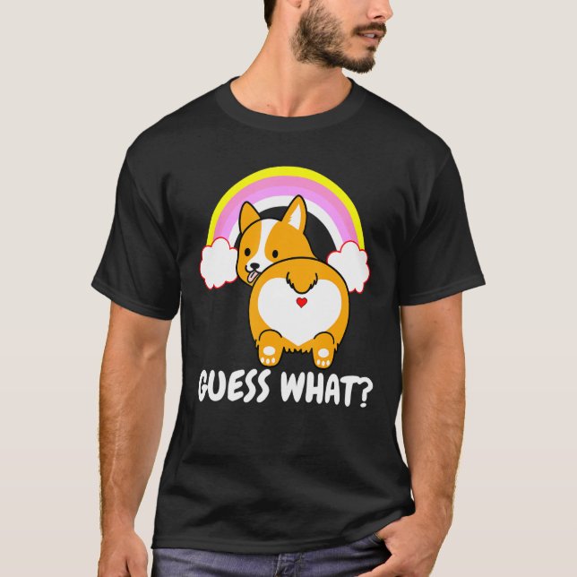 T-shirt Devinez Ce Corgi Butt Chien Maman Cute Corgi (Devant)