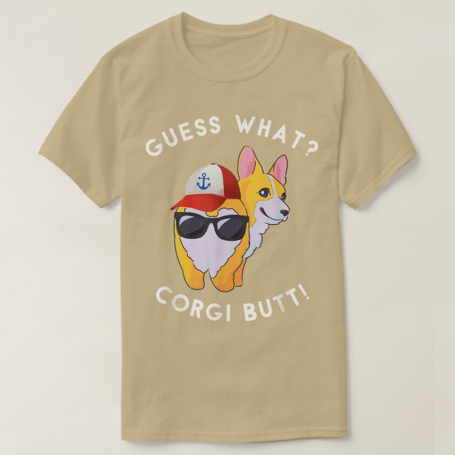 T-shirt Devinez Ce Corgi Butt Funny Dog Lover (Design devant)