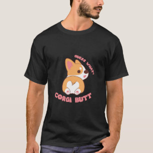 T-shirt Devinez Ce Corgi Butt Funny Dog Lover Cadeau
