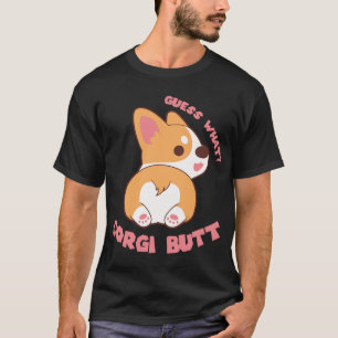 T-shirt Devinez Ce Corgi Butt Funny Dog Lover Cadeau
